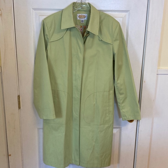 Talbots Jackets & Blazers - Talbots Light Lime Green Trench Coat